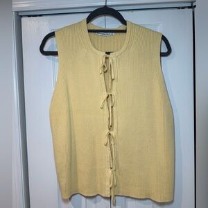Abercrombie & Fitch Cream Knit Top with Ties